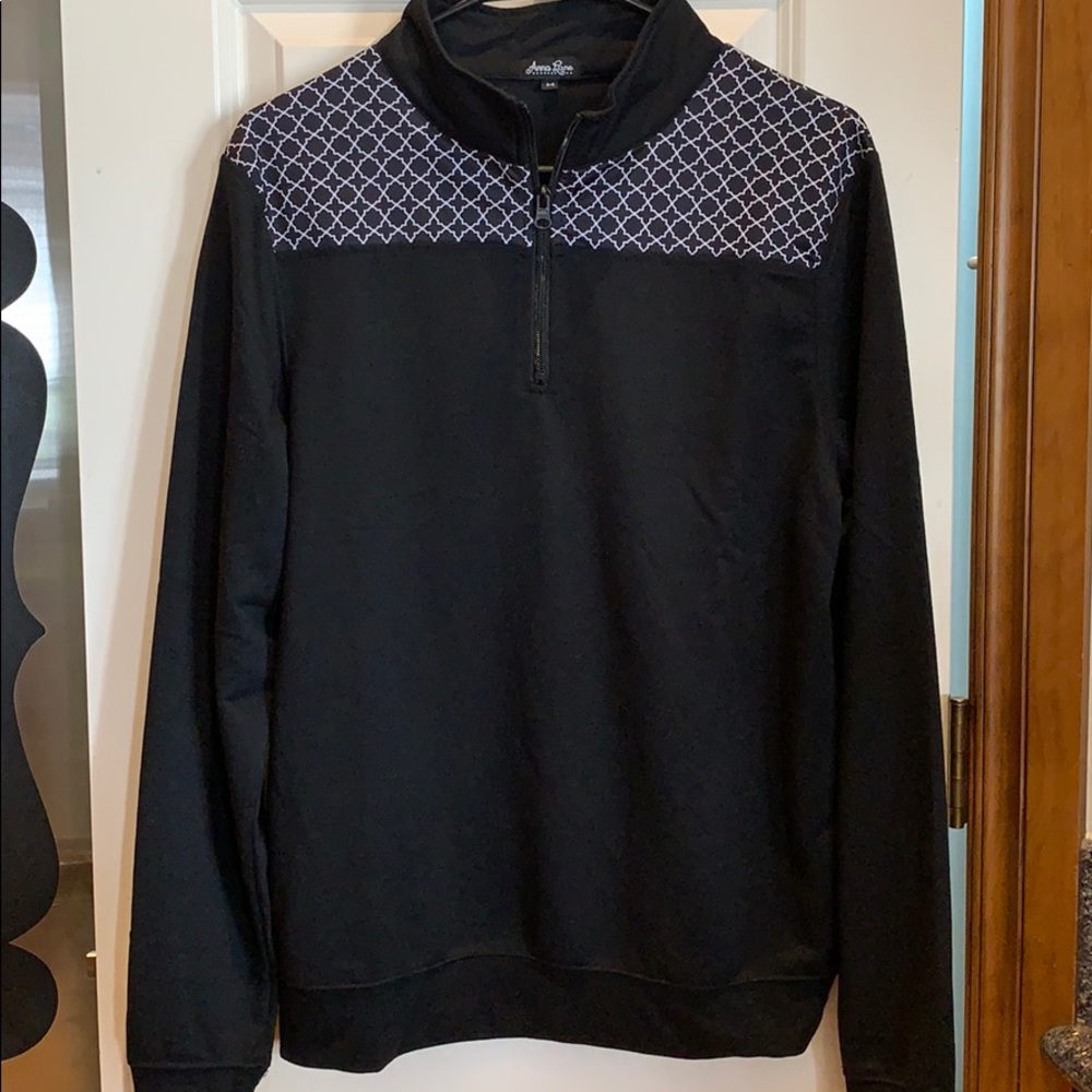 Anna Lane black quarter zipped pullover.